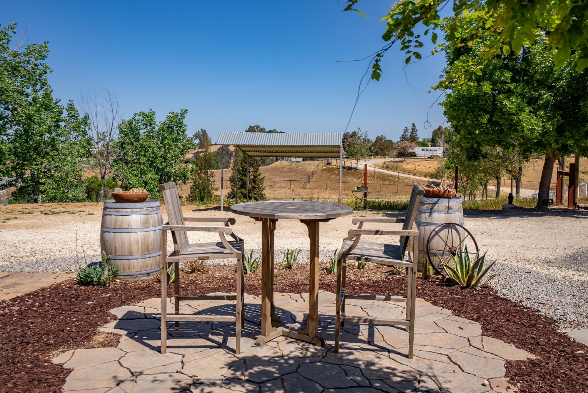 Bistro Table situated in the front yard