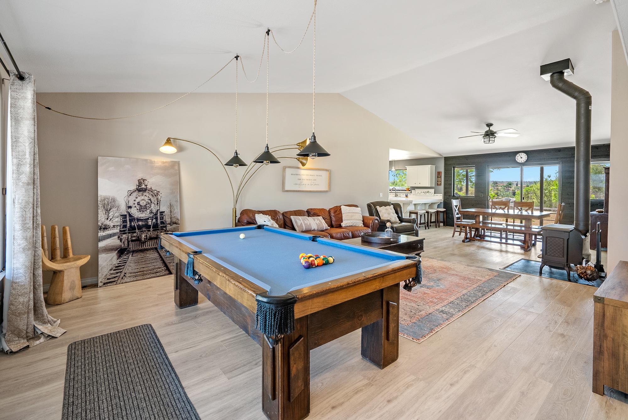 Pool Table in the Main Living Area