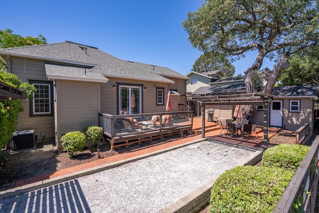 Bocce Ball Court in the Private Rear Yard