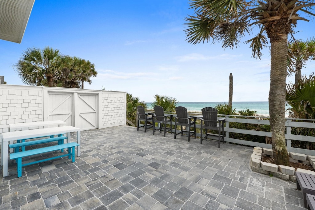 Patio with Direct Beach Access
