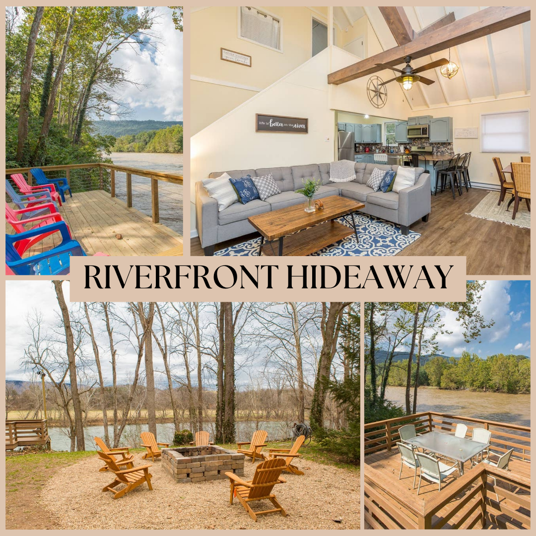 Property Image 1 - Riverfront Double Decks Hot Tub, Fire Pit, Kayaks