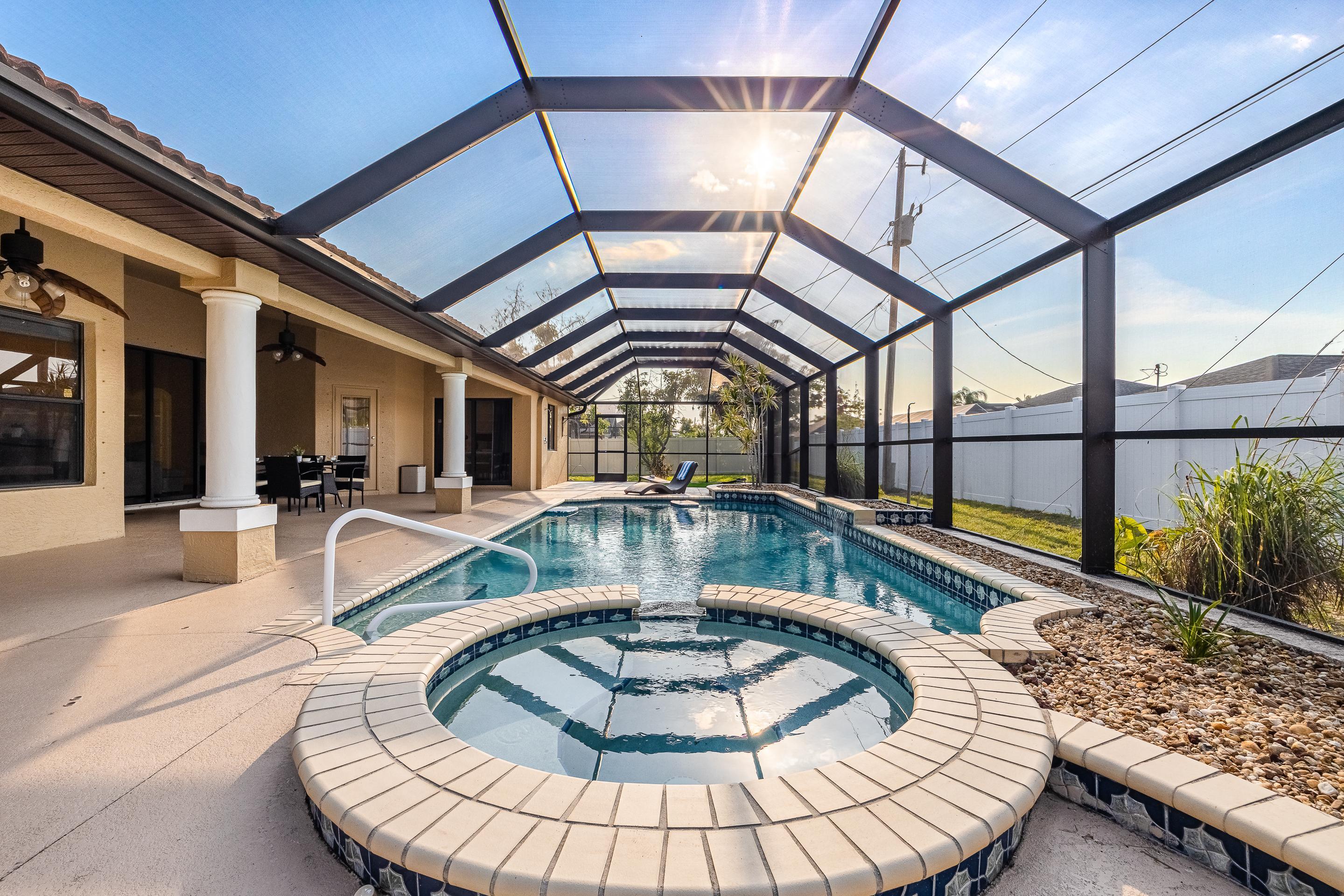 private pool and spa Cape Coral Florida