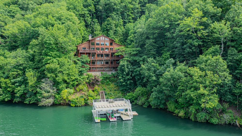 Eagles Landing Lake Front Home Two Story Dock Views