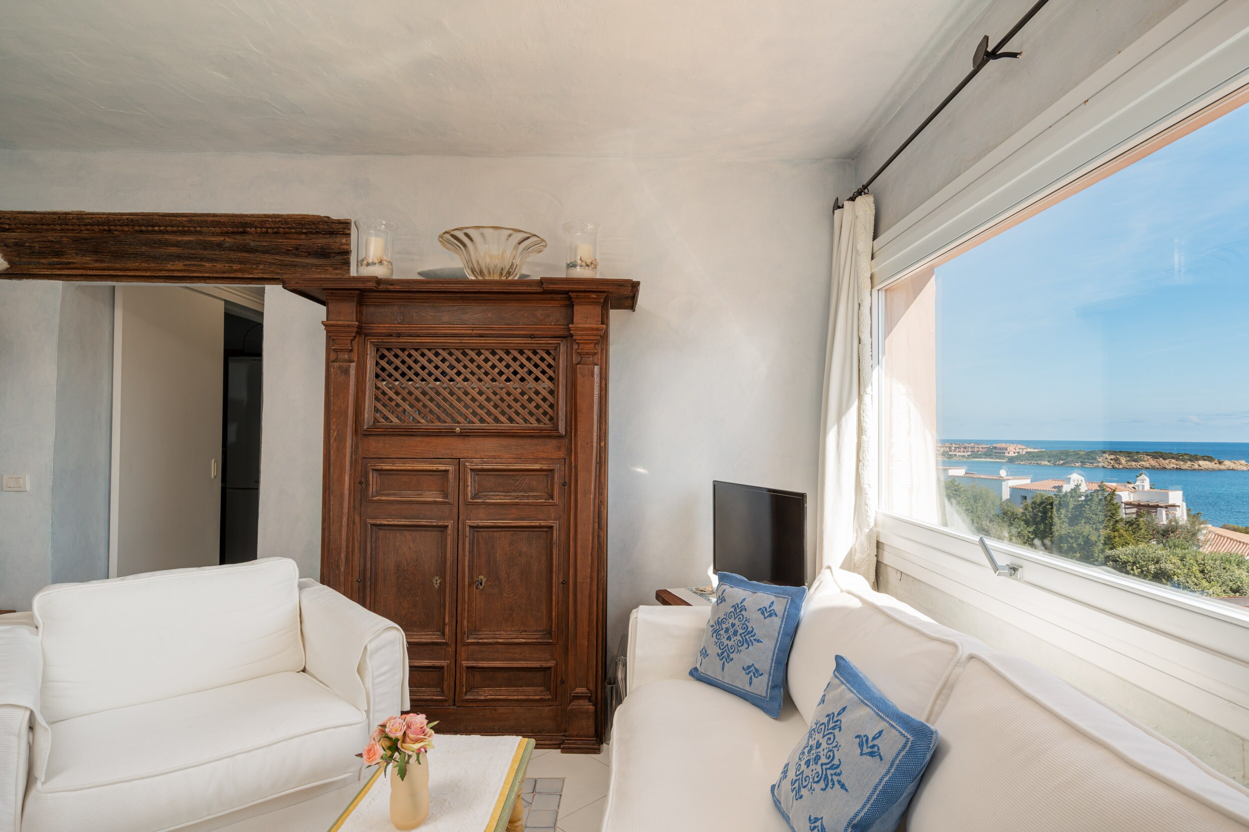 Property Image 1 - White Apartment with Sea View in Porto Cervo