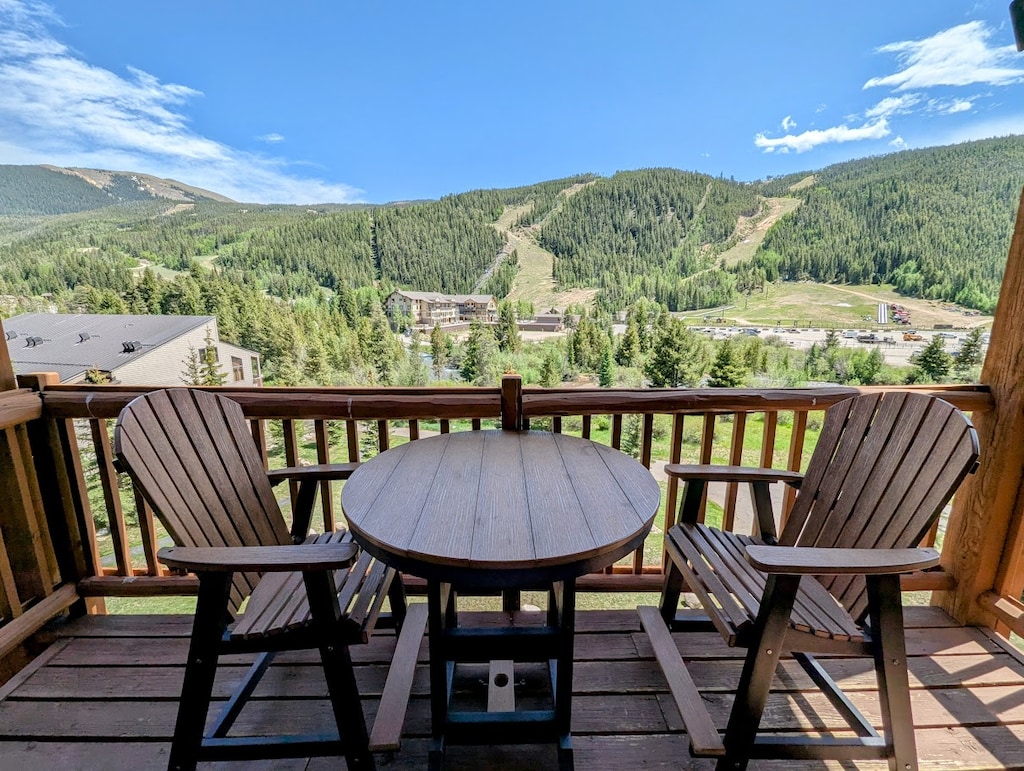 Private balcony with Keystone ski hill views #summer