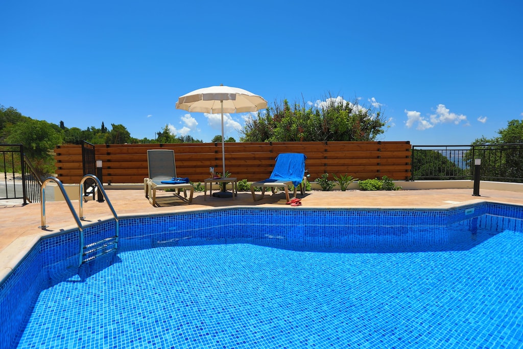 Tranquil turquoise of private pool