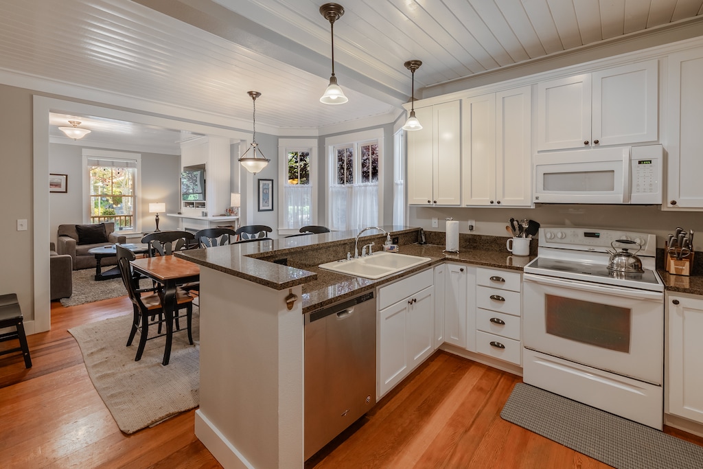 Still be part of the conversation while cooking in the open-concept kitchen