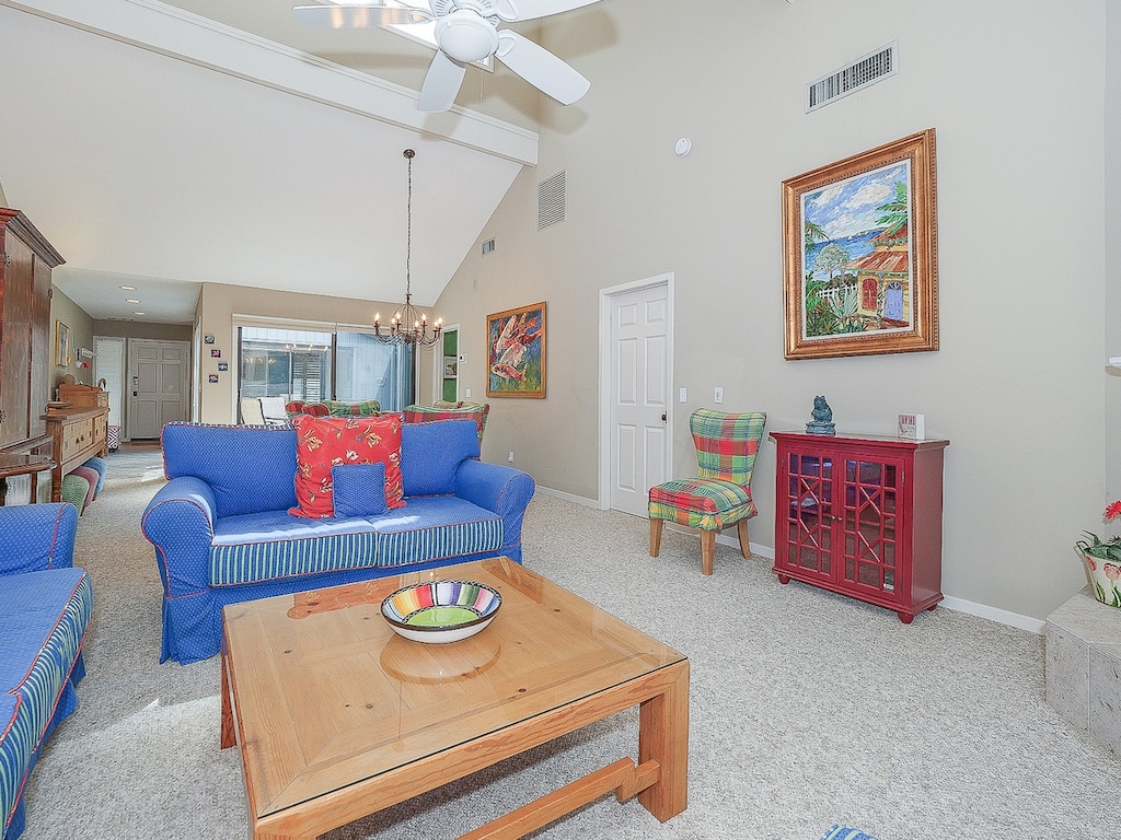 Living Room and Dining Area at 7 Turtle Lane Club