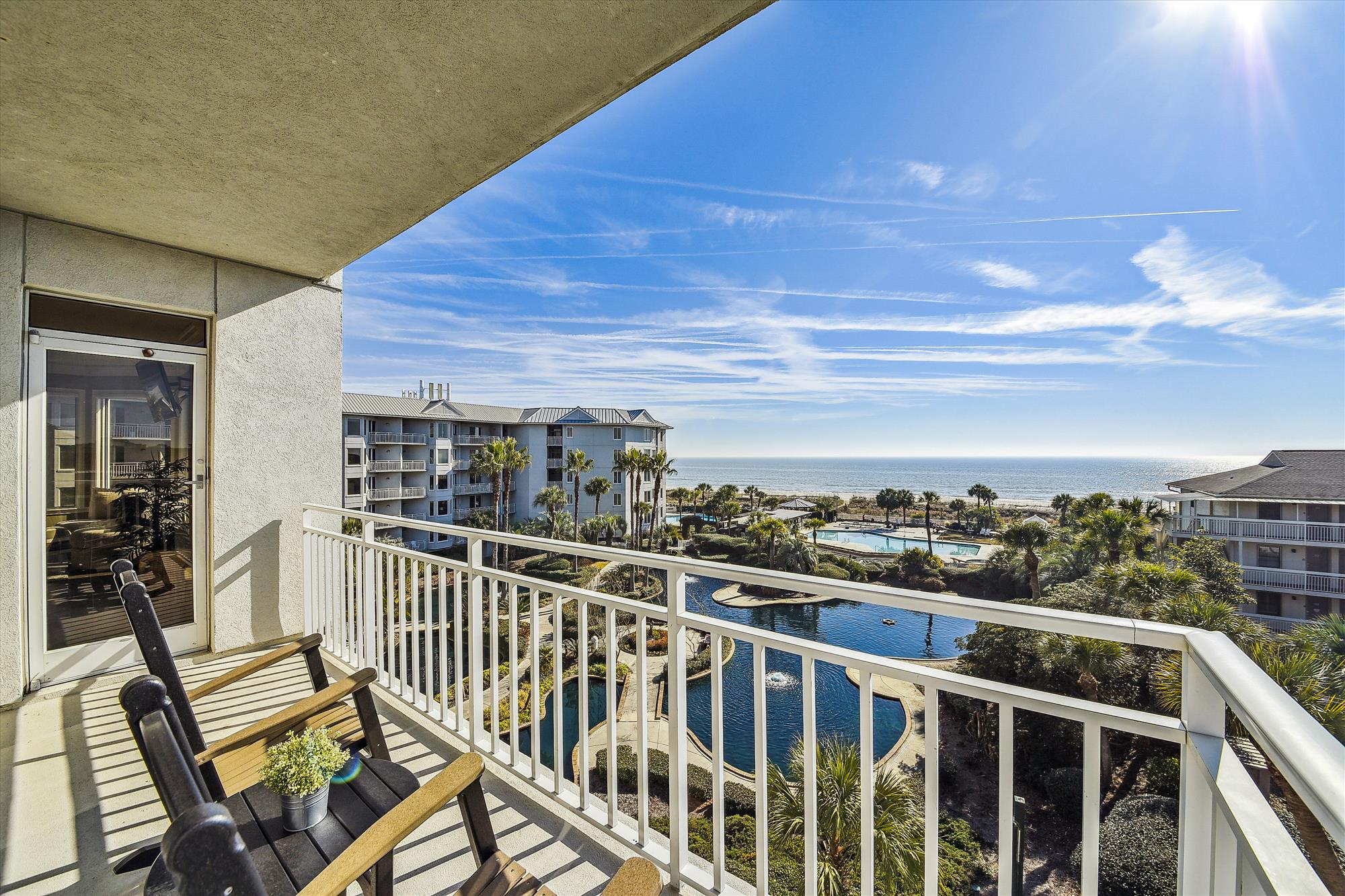 Main 4th Floor Balcony Overlooking Ocean at 1406 SeaCrest