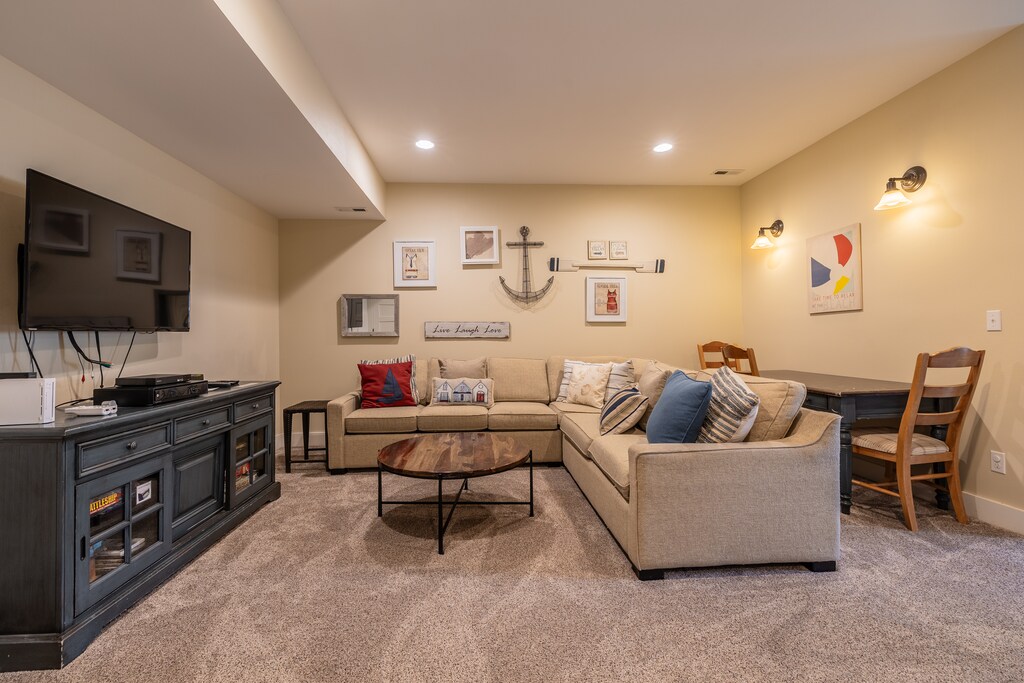 Downstairs media room