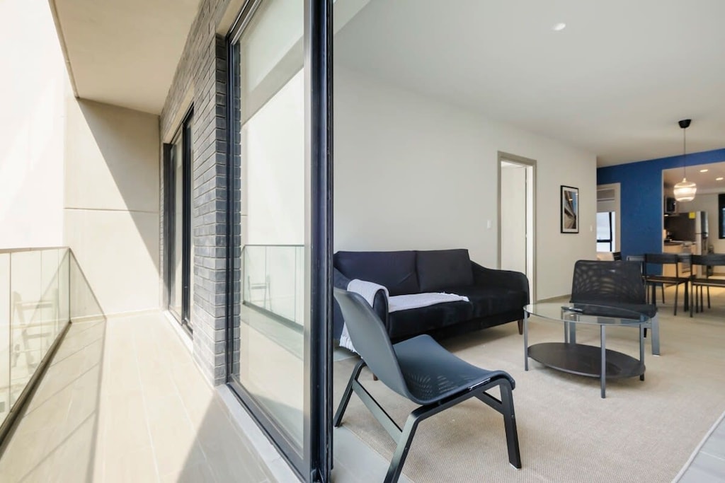 Living room with balcony