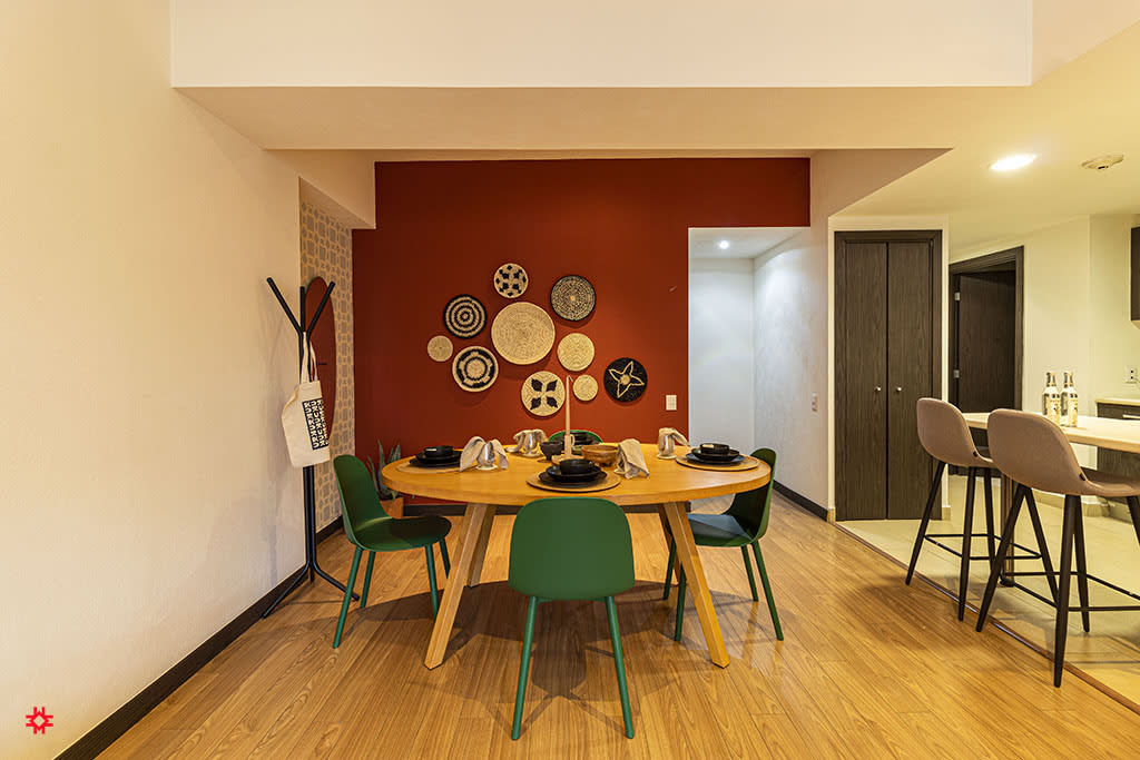 Modern and functional dining room.