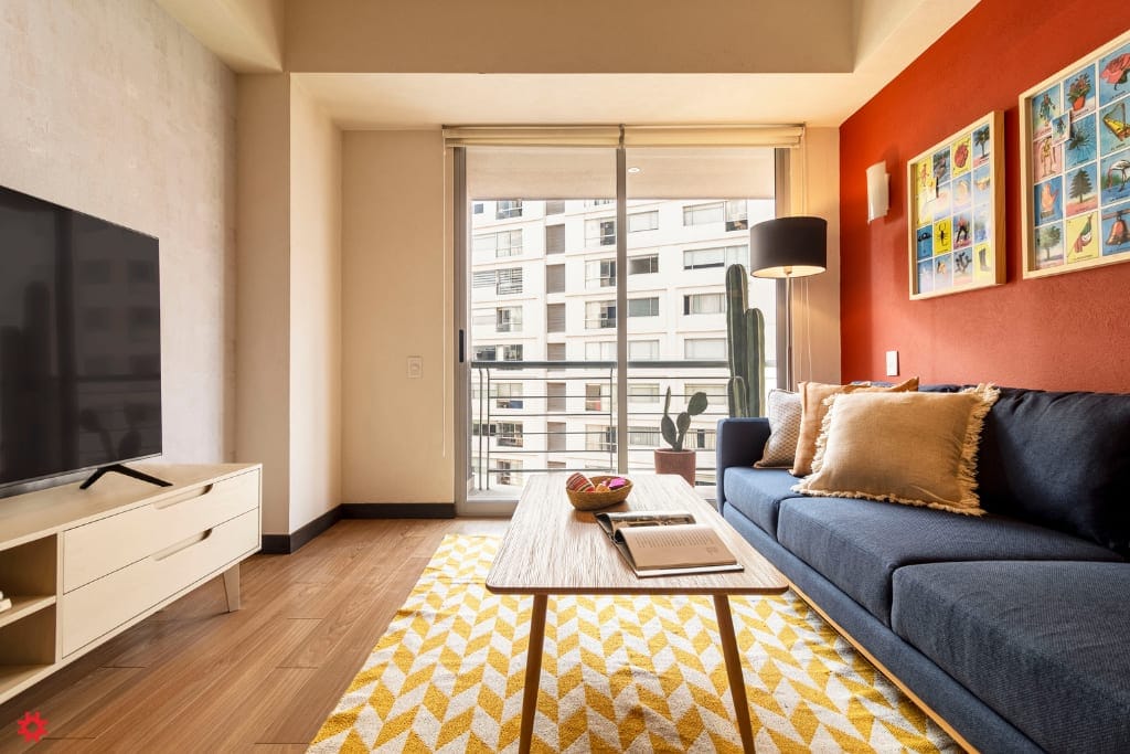 A beautiful living room with a great view.