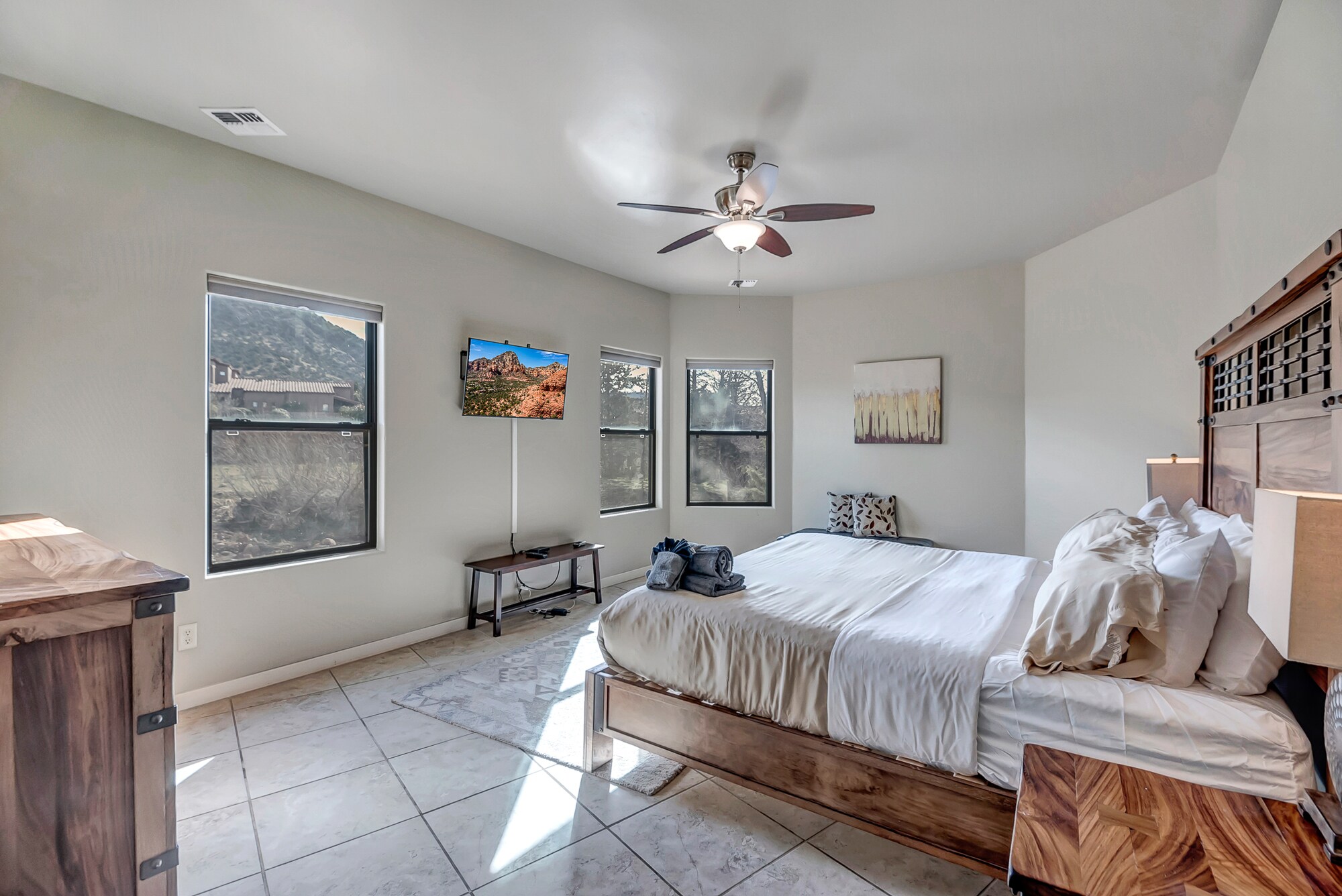 Master Bedroom with King Bed and 40" Smart TV