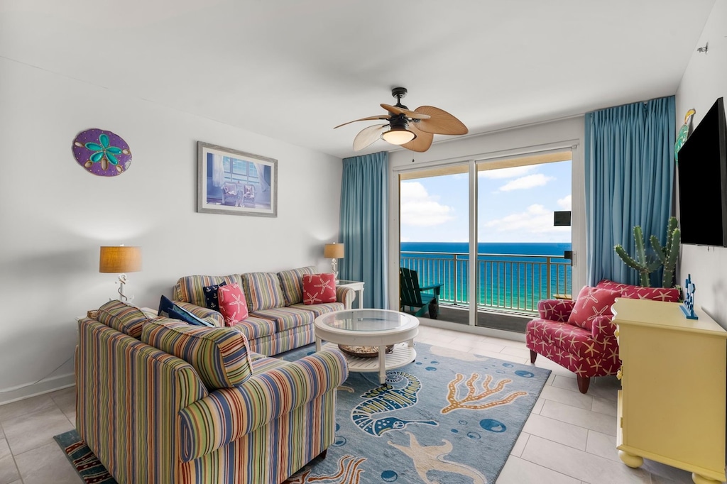 Living Area with Balcony