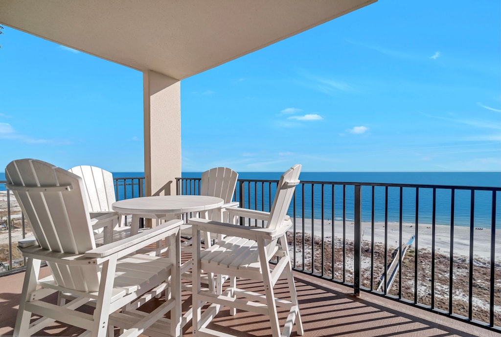Private Covered Balcony Overlooking the Gulf