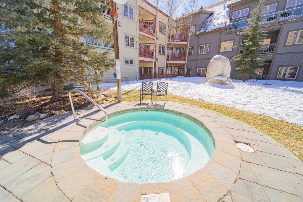 Warm Up at the Hot Tub on a Winter Day #winter