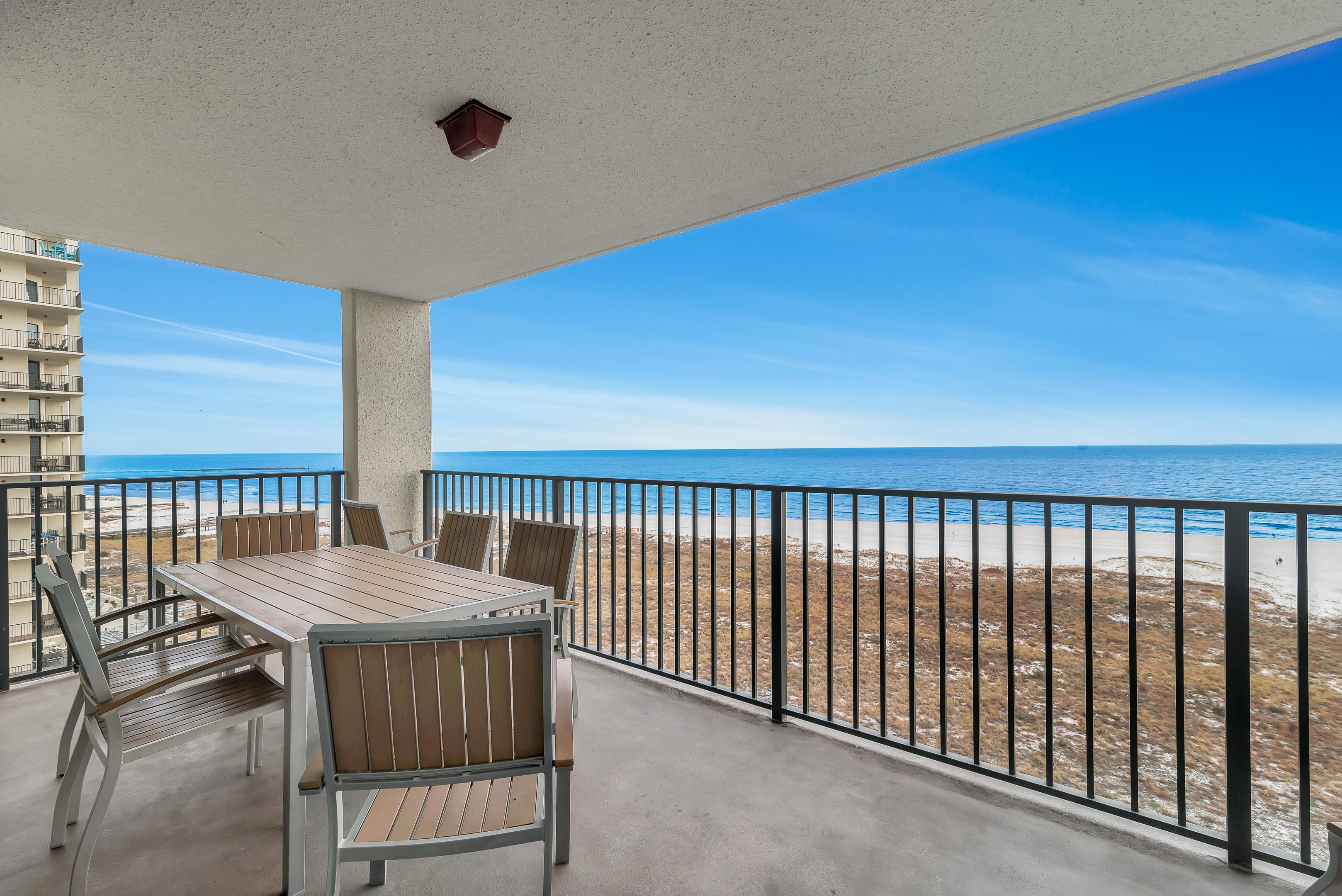 Private Balcony overlooking the Beautiful Gulf of Mexico.