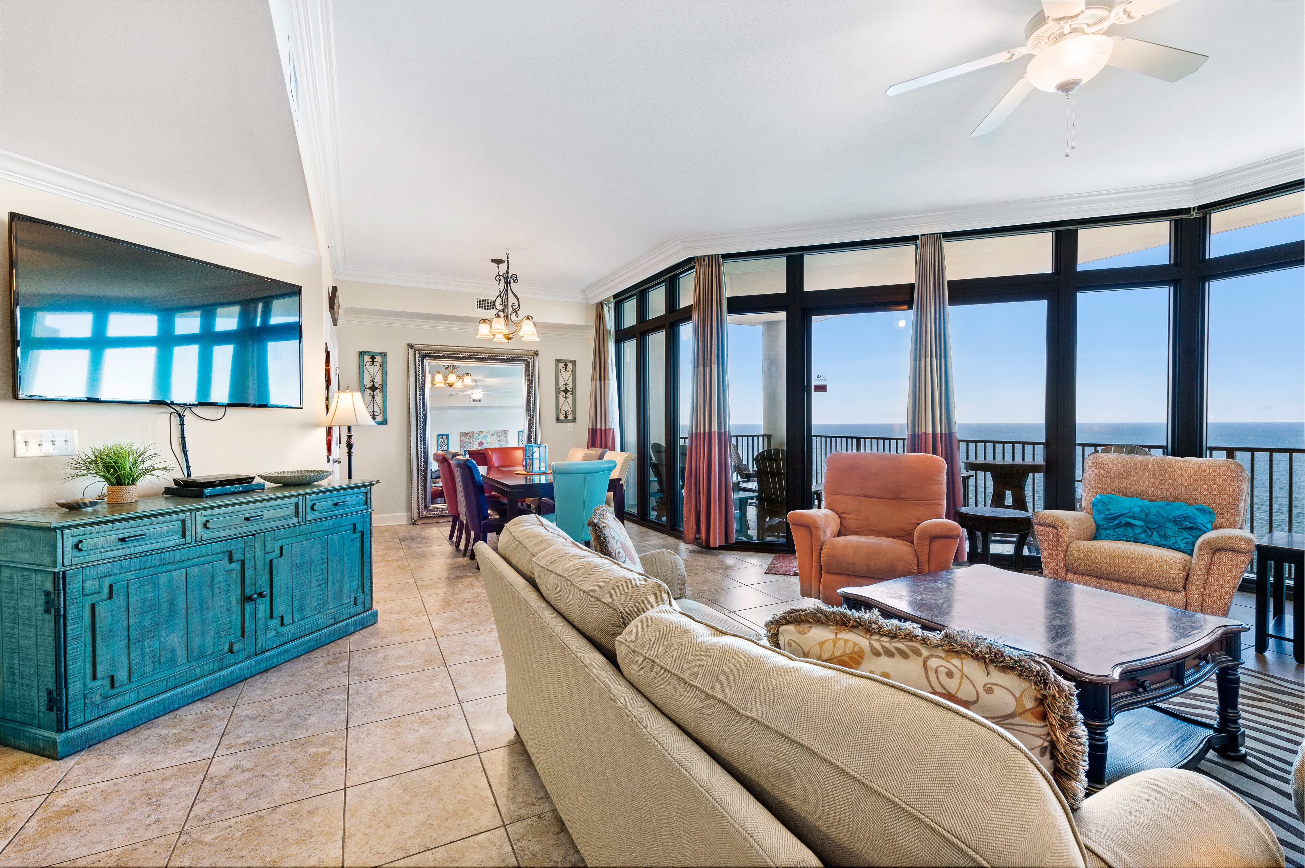 The Luxurious floor plan offers At-Home Comfort with a Great Beach View!