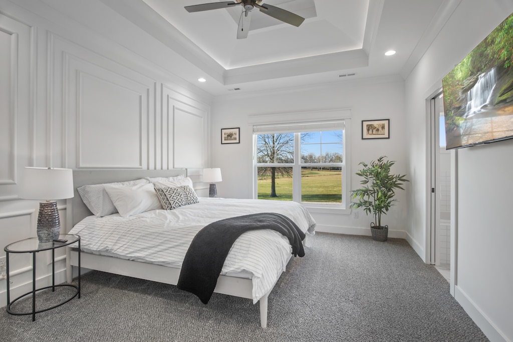 First bedroom presents a full-sized bed