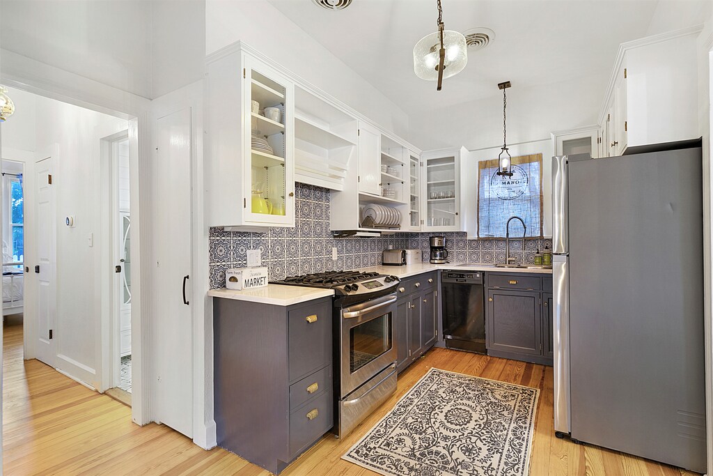 Our stainless steel kitchen is fully equipped with everything you need for your family cook outs!