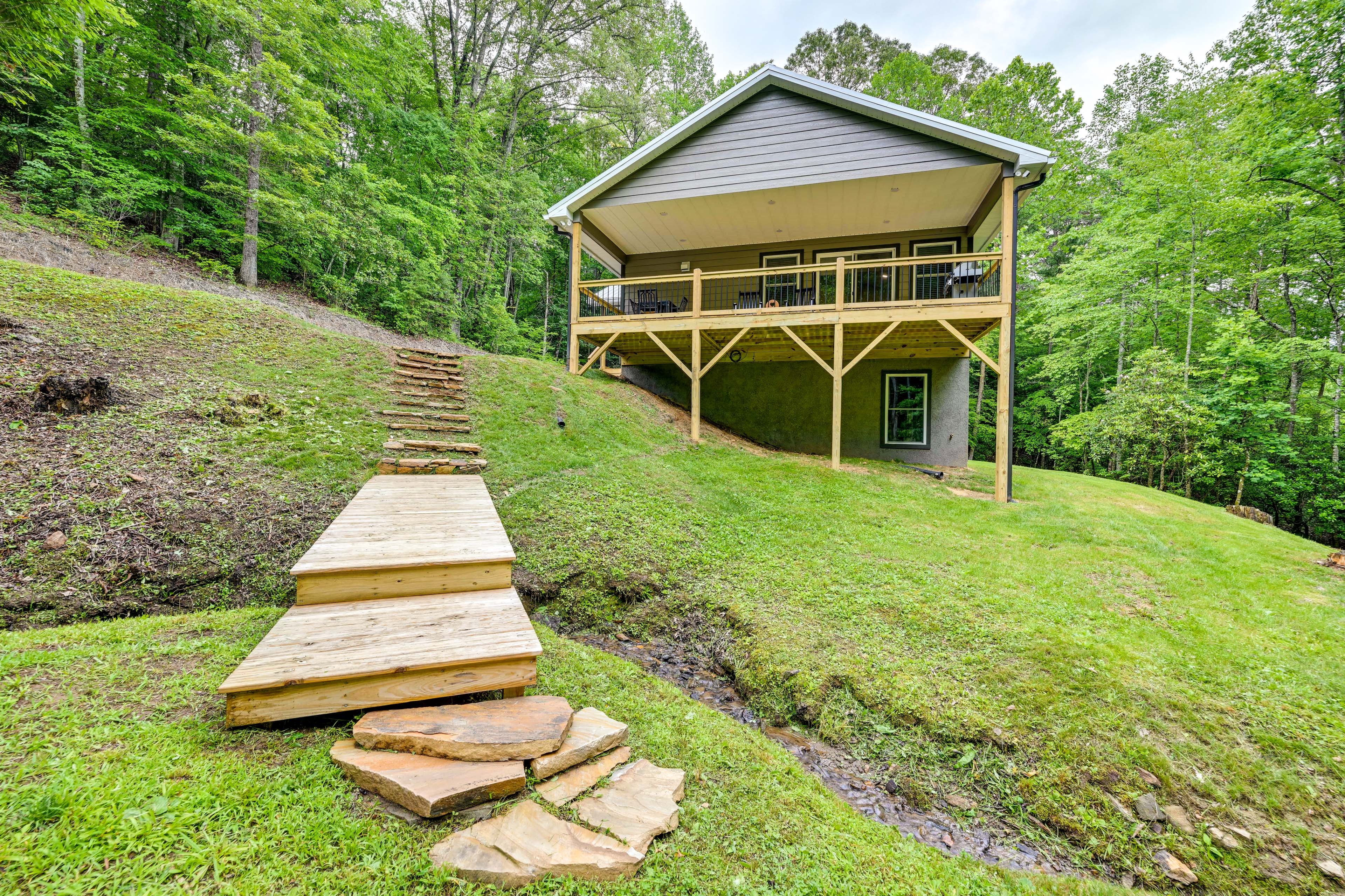 Property Image 2 - Creekside Cabin in Franklin ~ 8 Mi to Downtown!