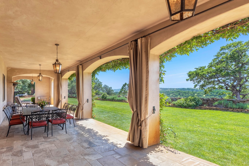 Lounge under your private patio enjoying the country view
