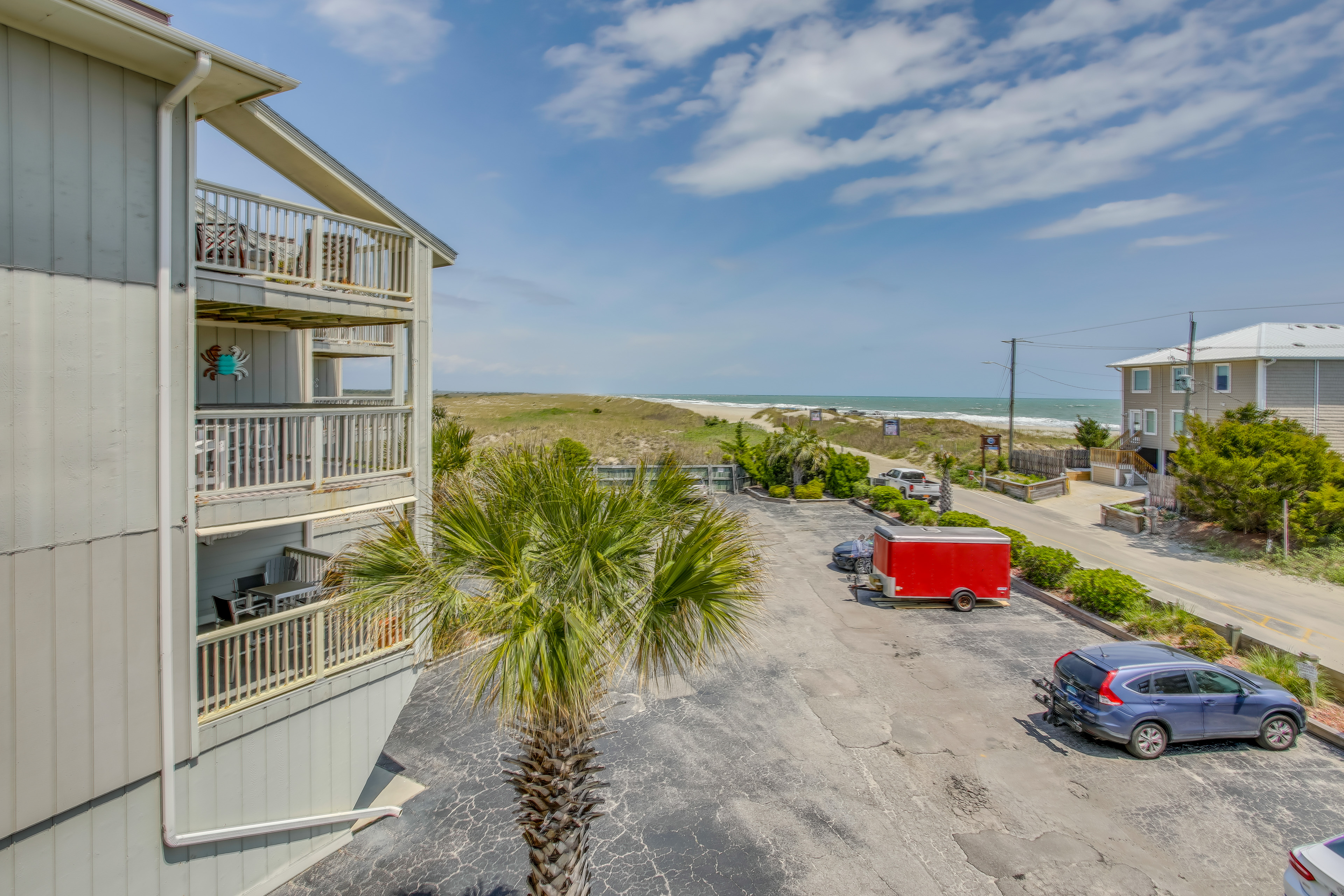 Ocean-View Balcony: Carolina Beach Condo!