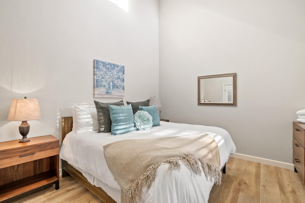 First bedroom features a King bed, just off the dining area