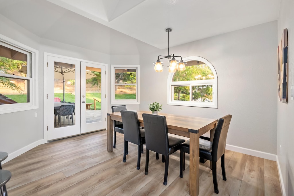 Second dining area just off the kitchen, with access to the rear