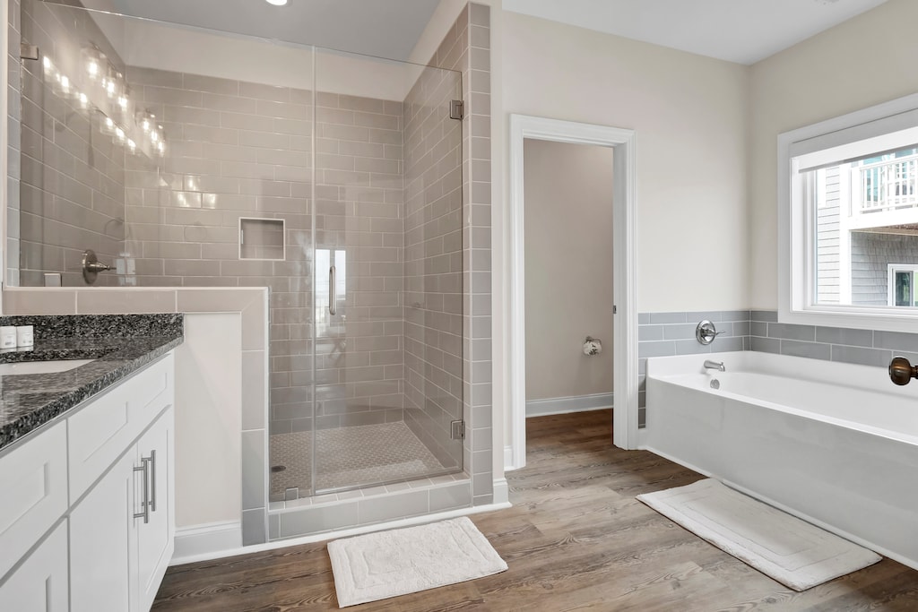 Spacious master bath