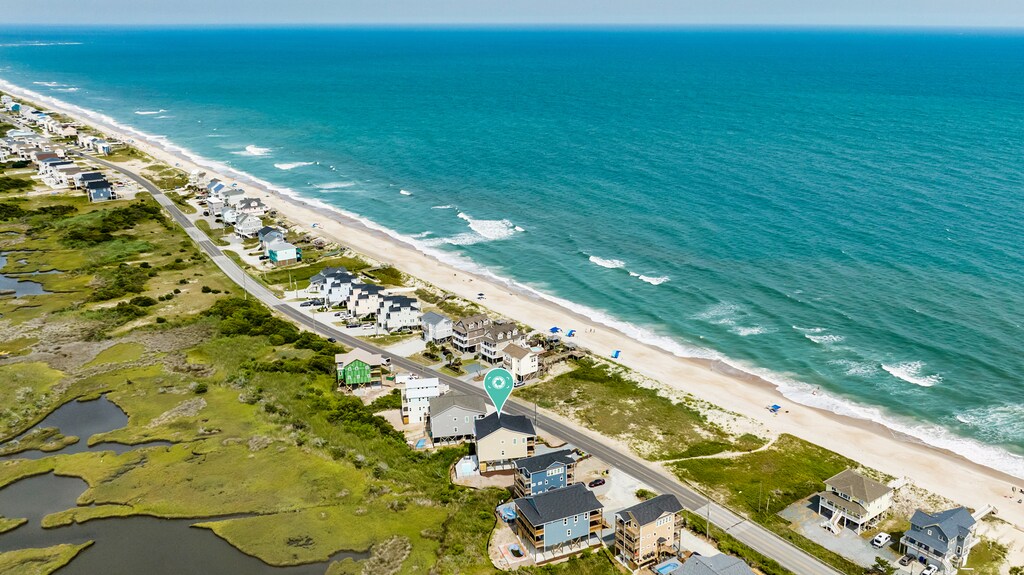 Aerial view of gorgeous North Topsail Beach