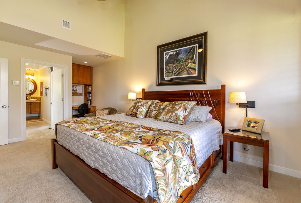 Comfortable king bed in the Primary bedroom