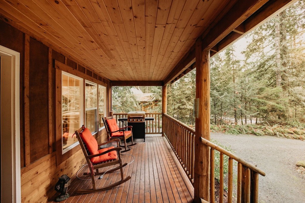View of the front porch