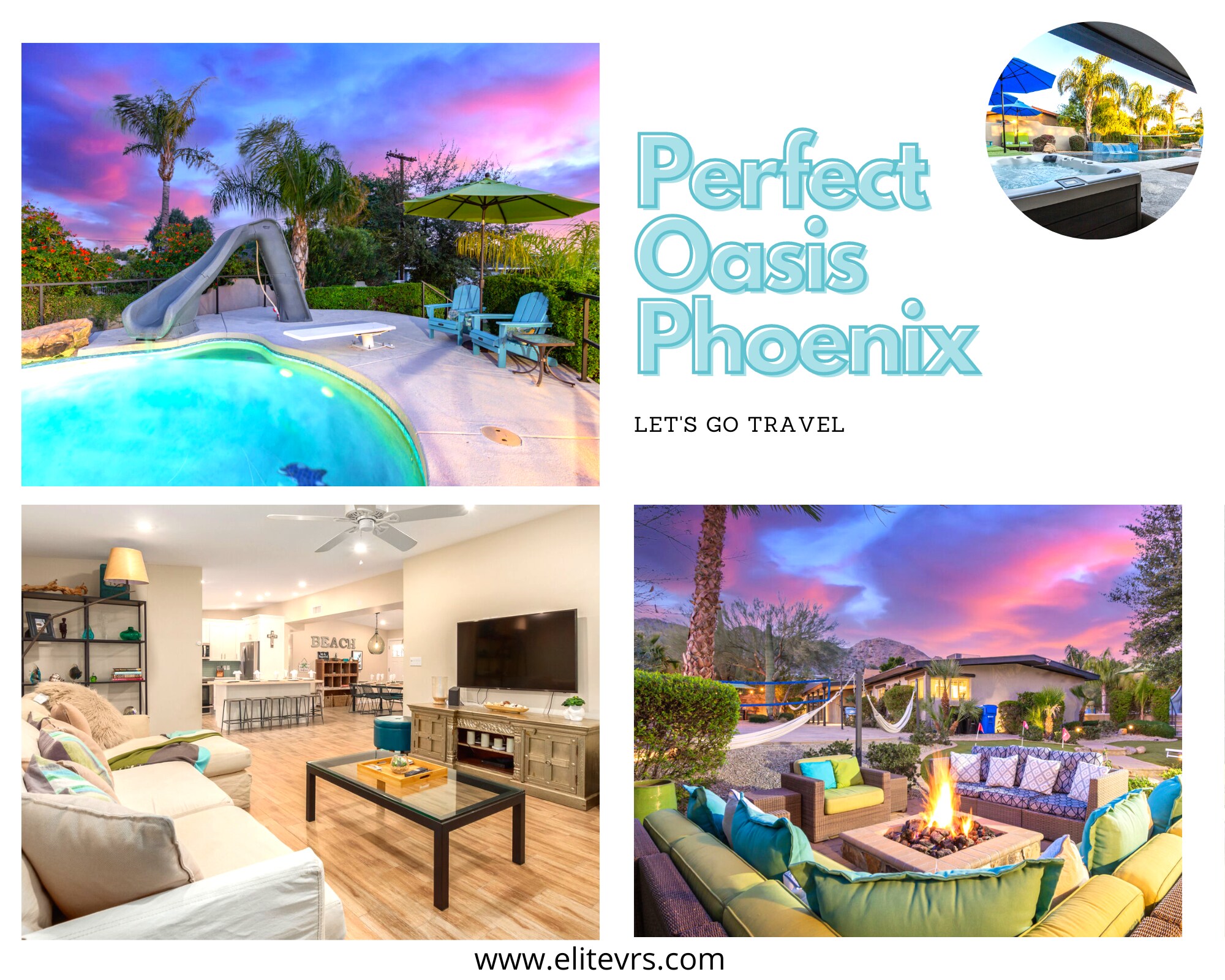 Property Image 1 - Beach House Feel in the Desert-Family Friendly Mini Resort Large Yard and Casita! ALL NEW GAME ROOM!