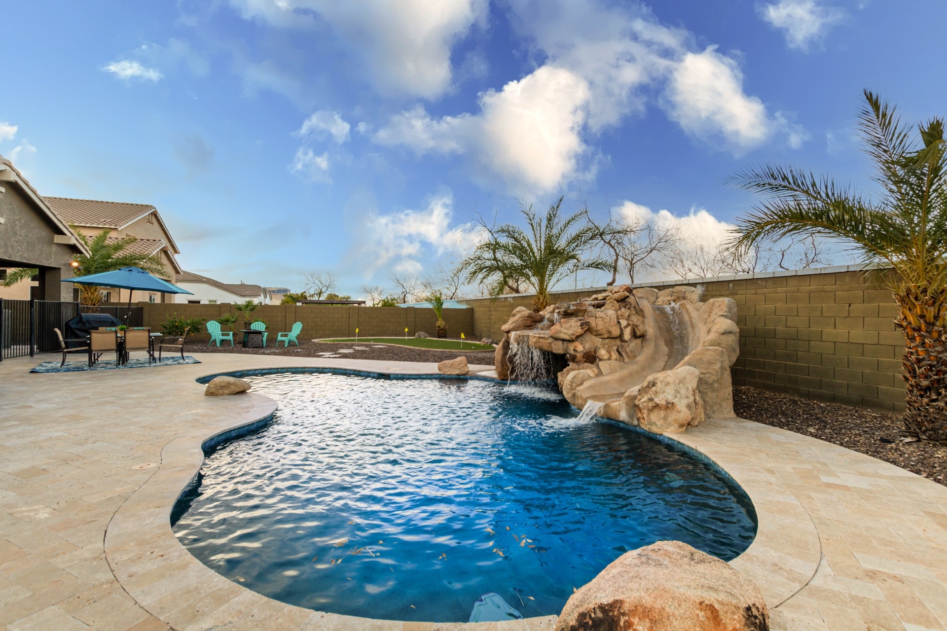 Spacious Gilbert Pool Home with Slide! Foosball, Putting Green! Home