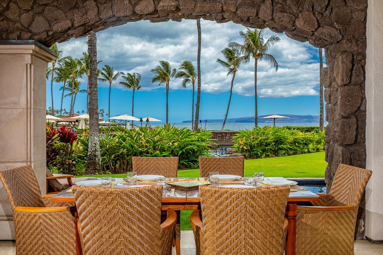 Enjoy your meals on the ocean view lanai