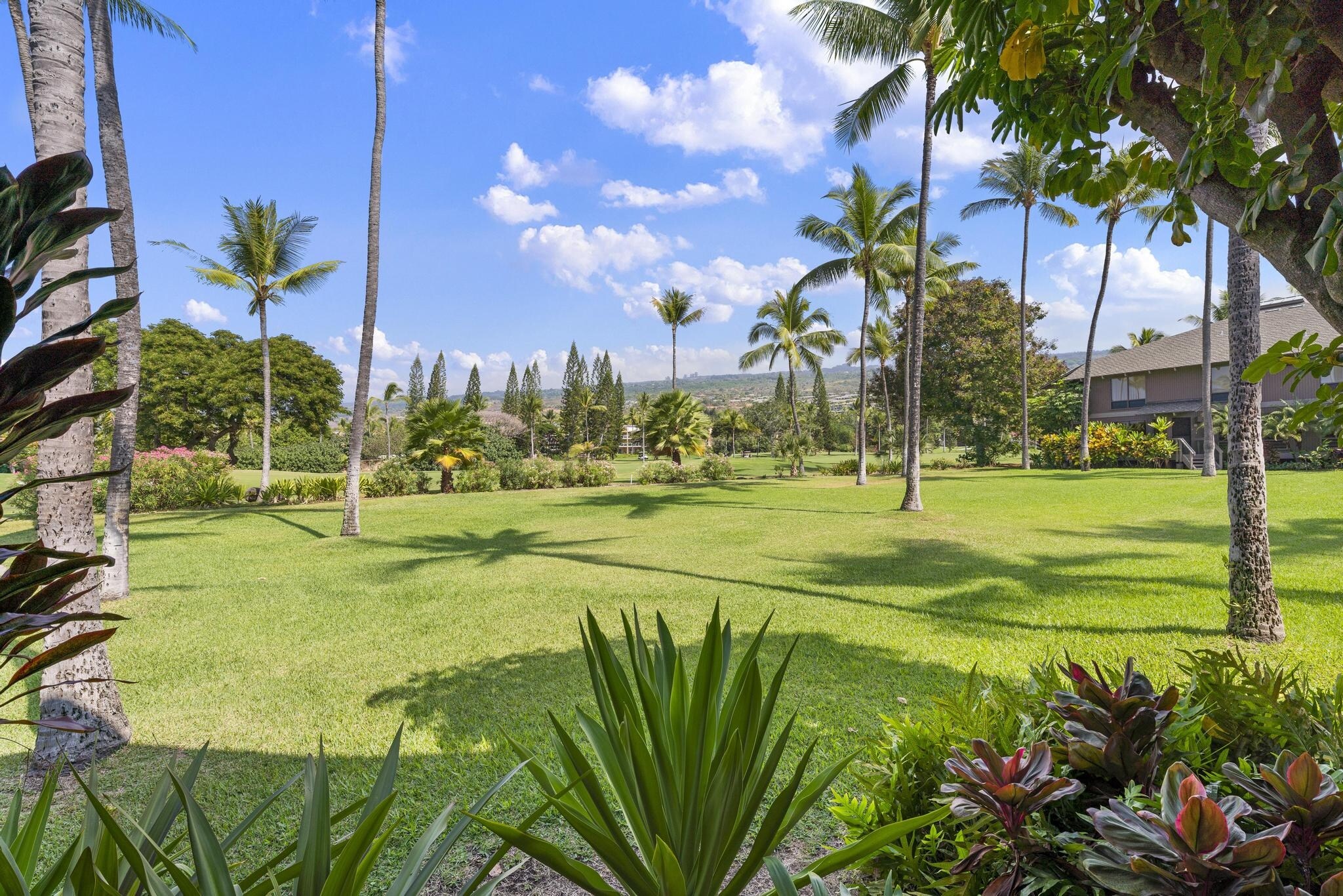 Golf course view from lanai