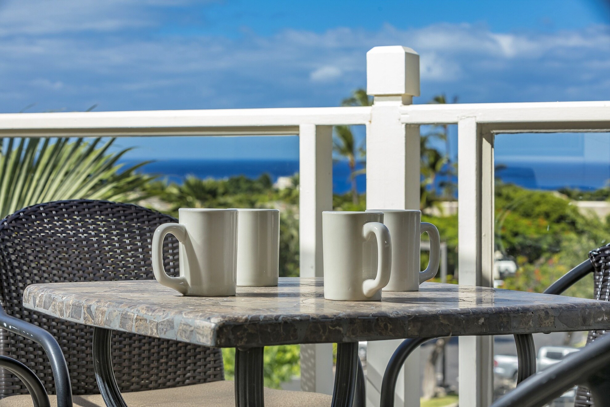 Coffee in the morning on your lanai!