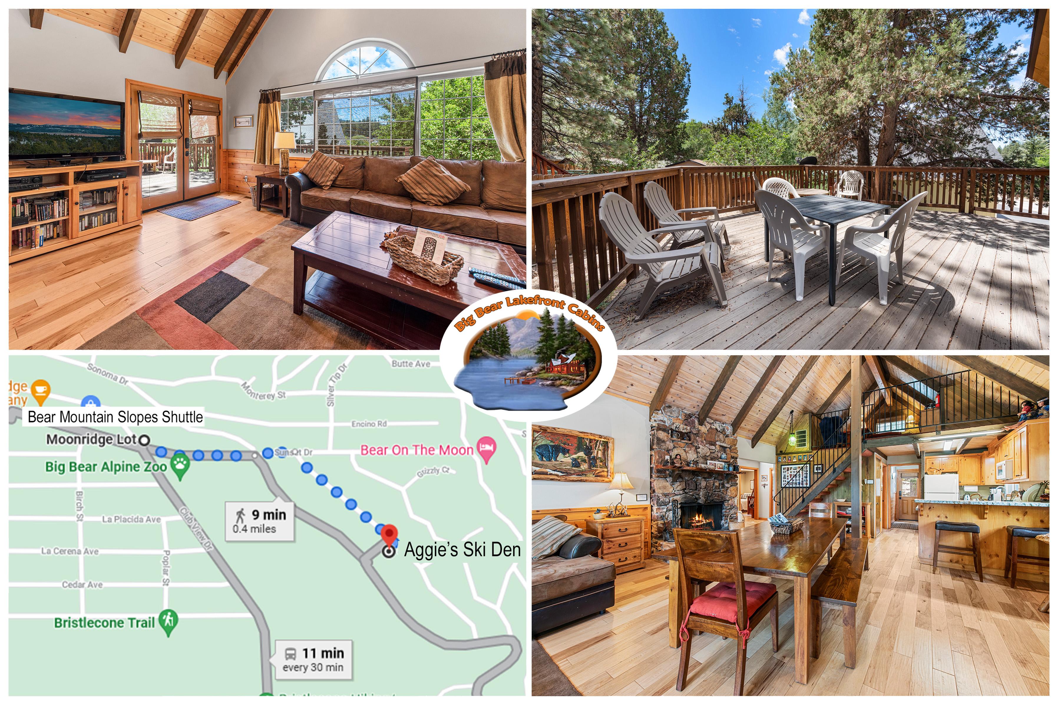 AGGIE’S SKI DEN - Adorable cabin in Moonridge. Log Style cabin with the 