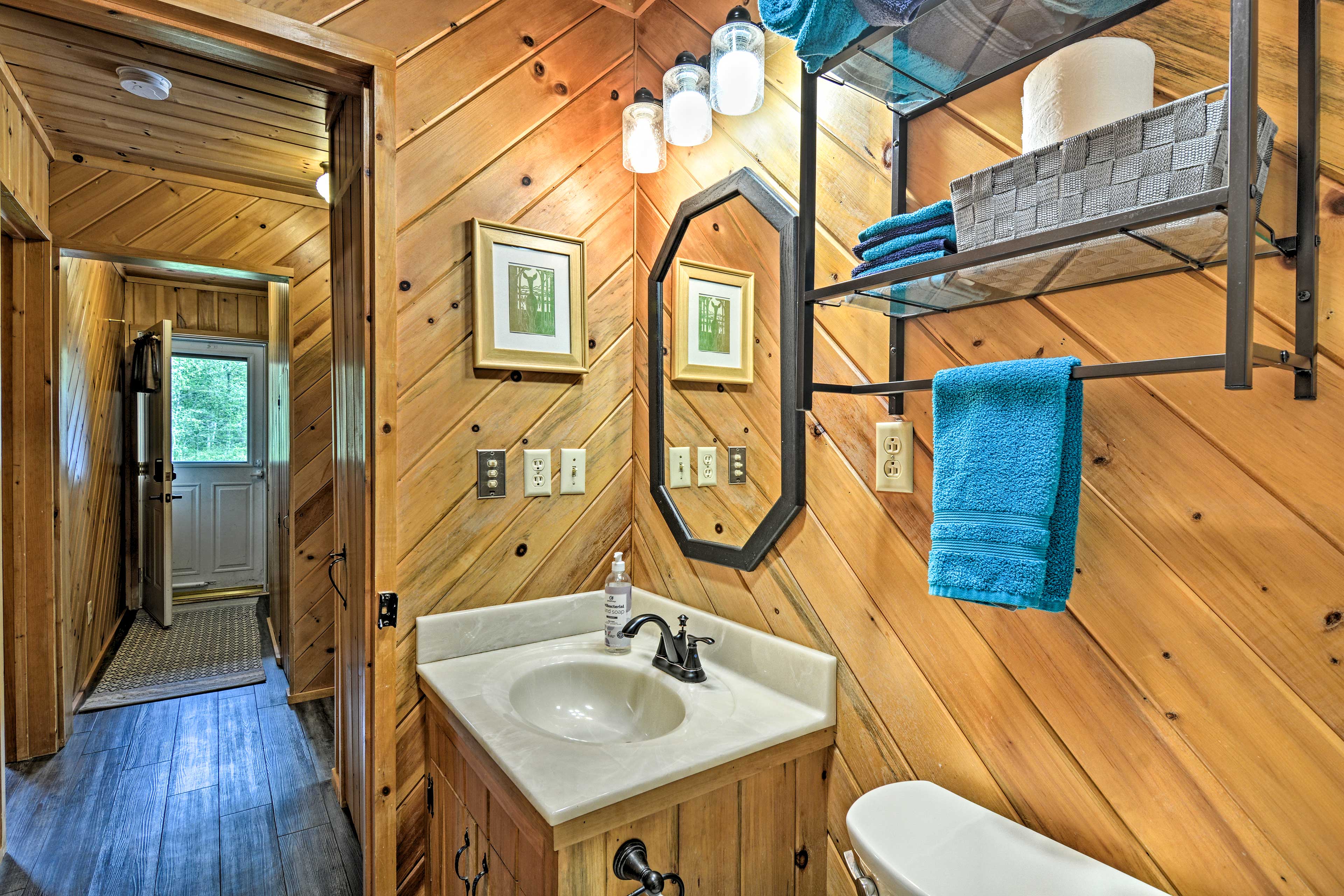 Near Snowmobiling! Riverfront Traverse City Cabin