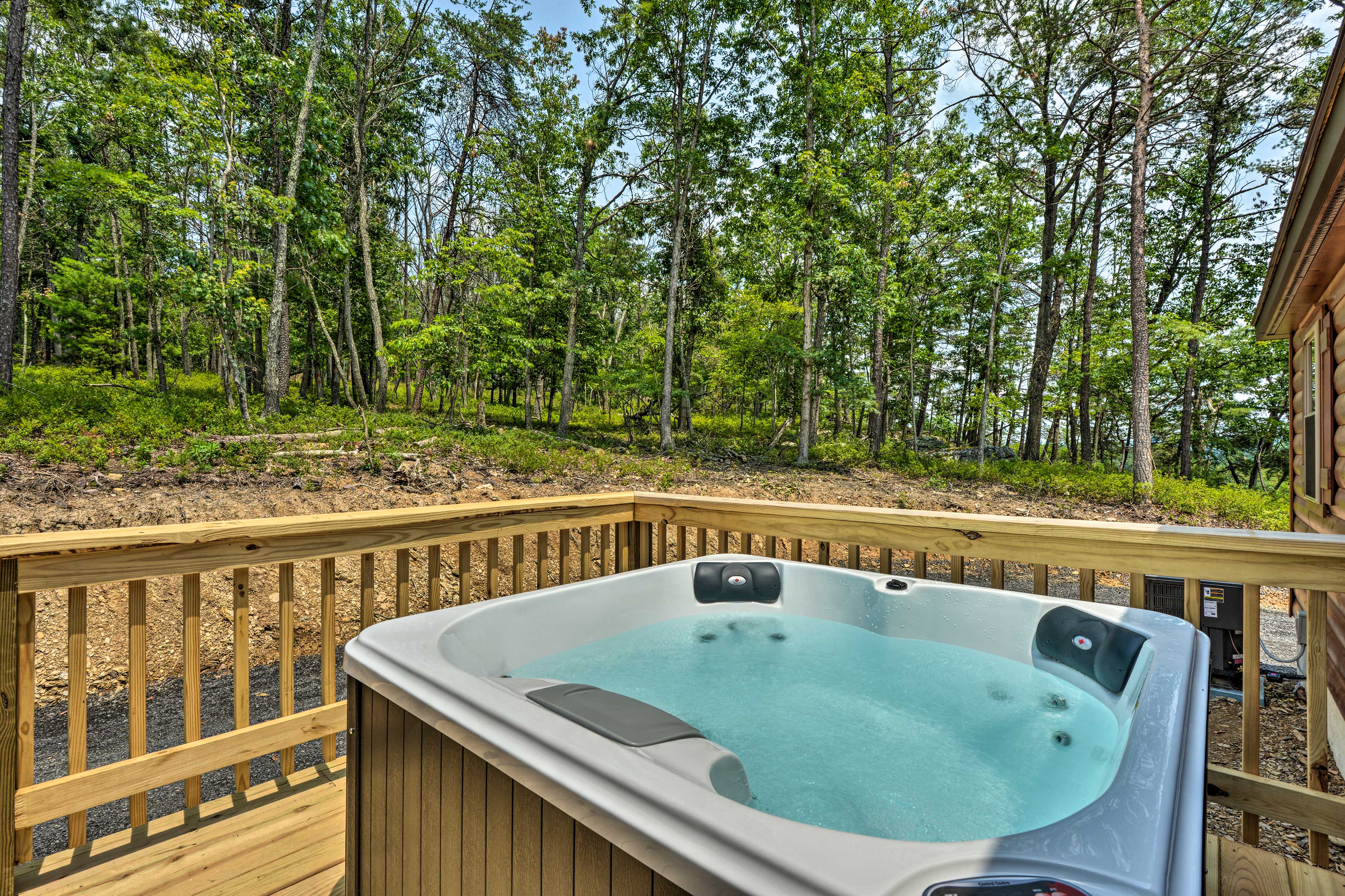 Property Image 2 - Upscale Wardensville Cabin w/ Deck and Hot Tub!