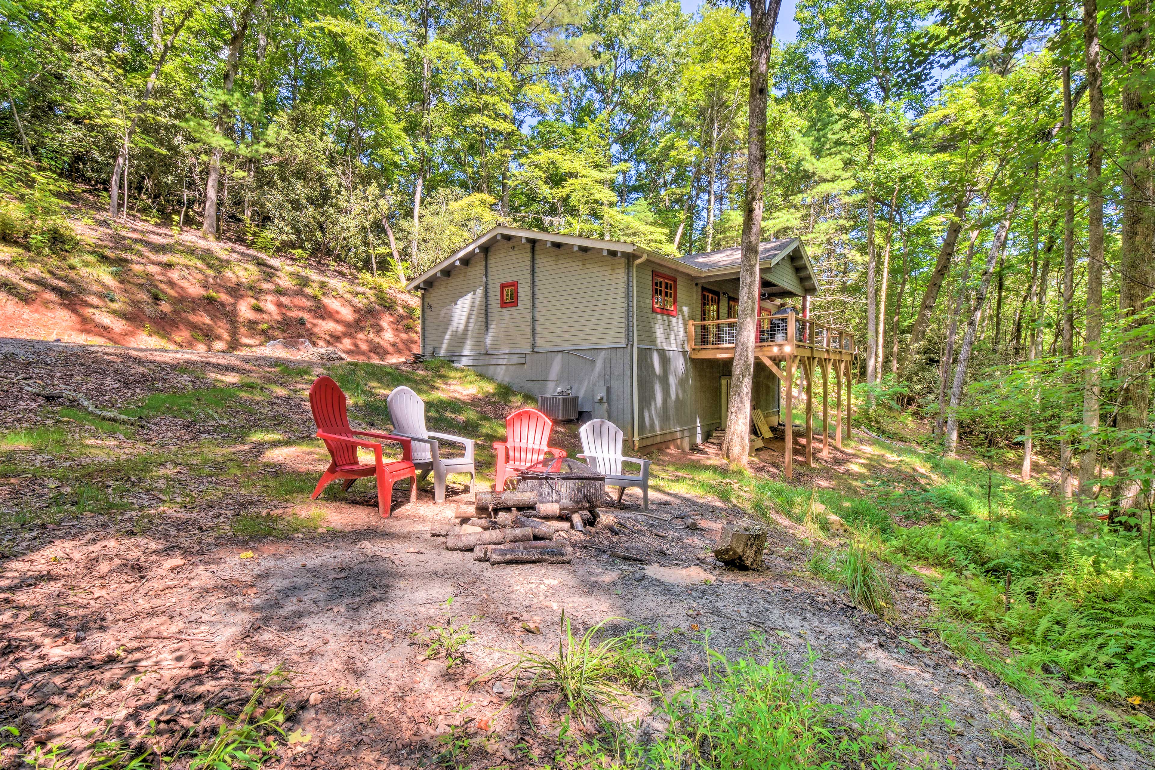 Property Image 2 - Otto Mountain Cabin Near Hiking w/ Fire Pit & Deck