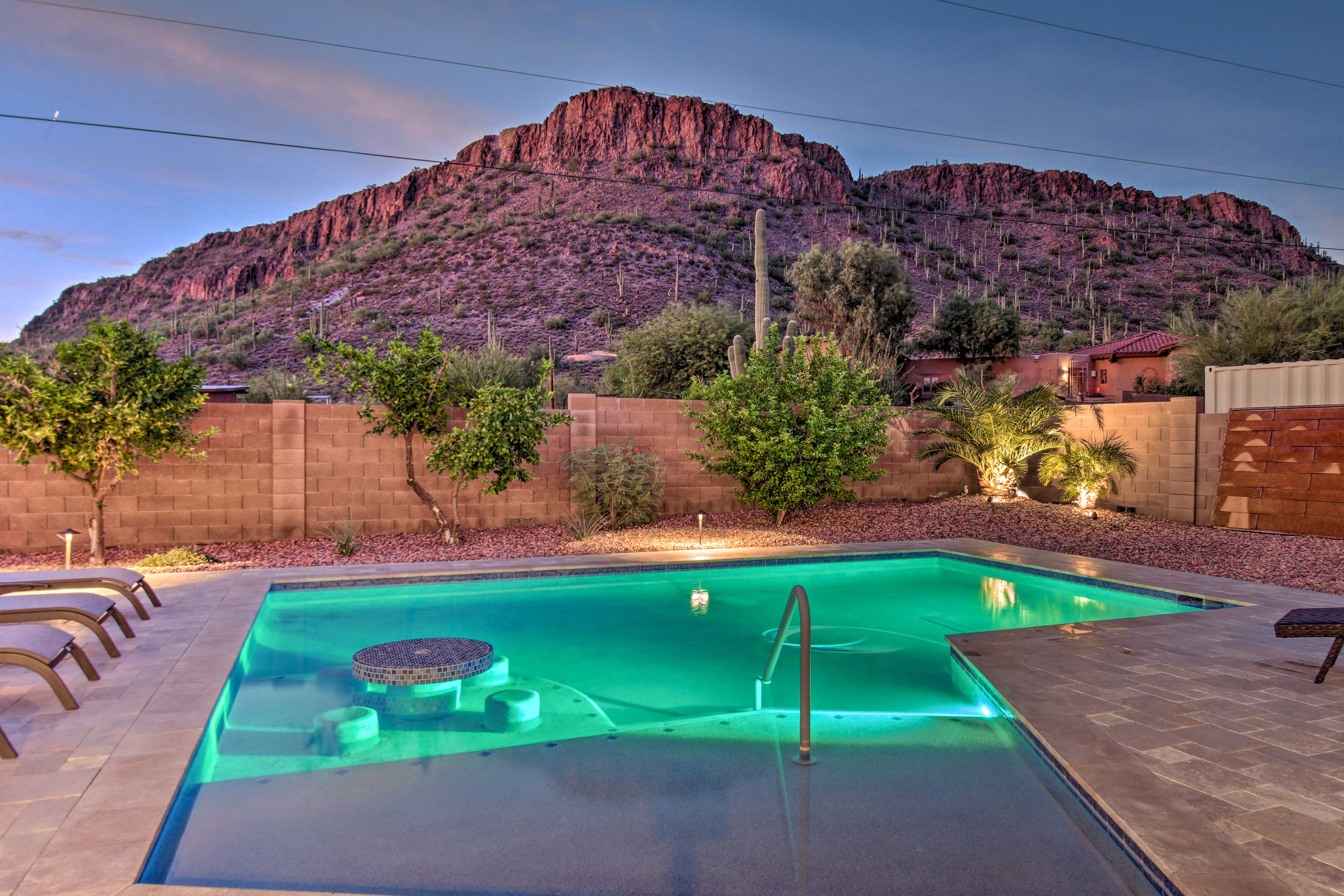 Property Image 1 - Luxe Phoenix Home: Desert Butte View & Heated Pool