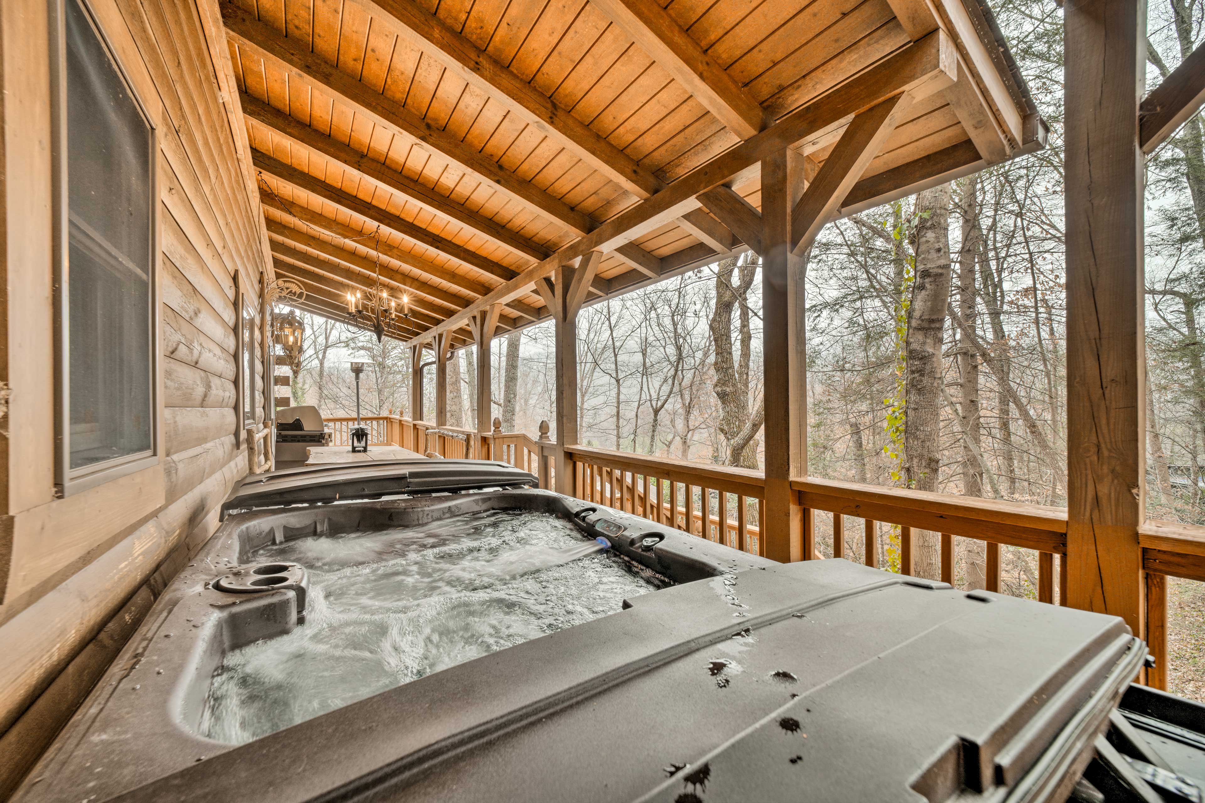 Property Image 2 - Walk to Golfing: Grand Maggie Valley Cabin!