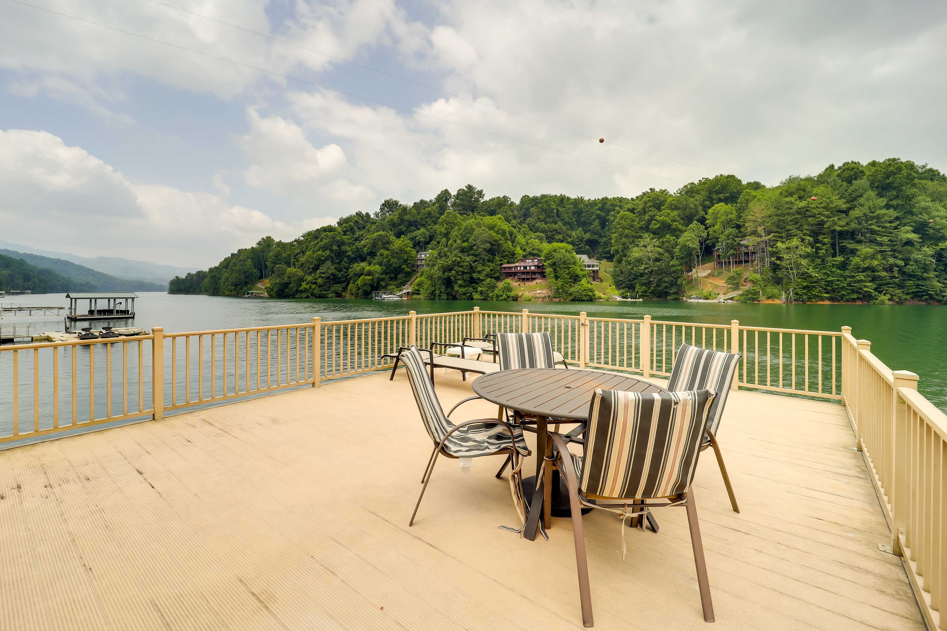 Lakefront Butler Retreat w/ Hot Tub & Dock!