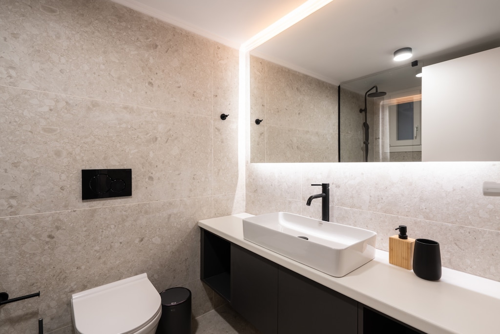 Both bathrooms – one of theme ensuite – wouldn’t look out of place in the pages of an interior designers’ magazine