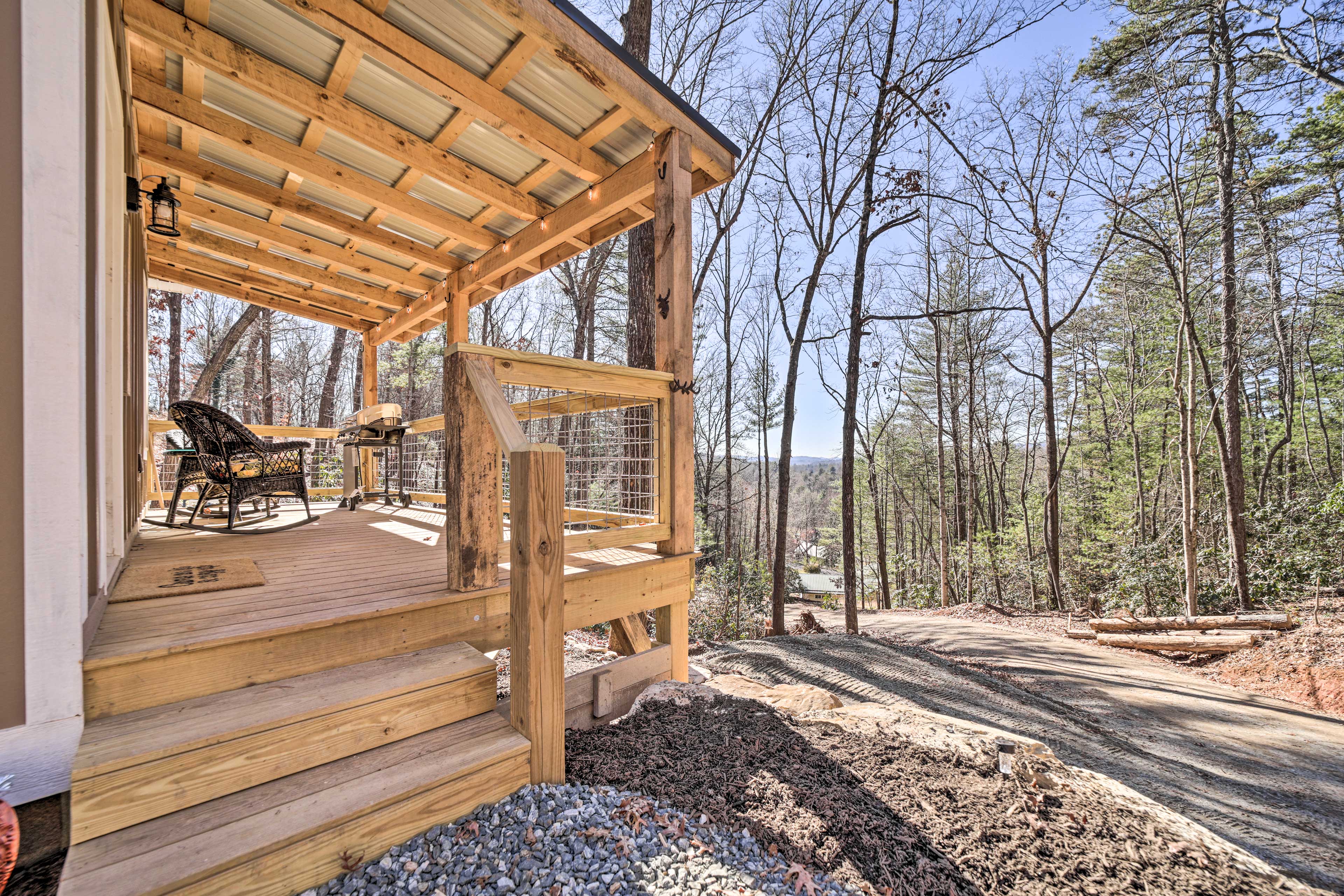 Property Image 1 - Modern Cabin w/ Fire Pit < 3 Mi to Trails!