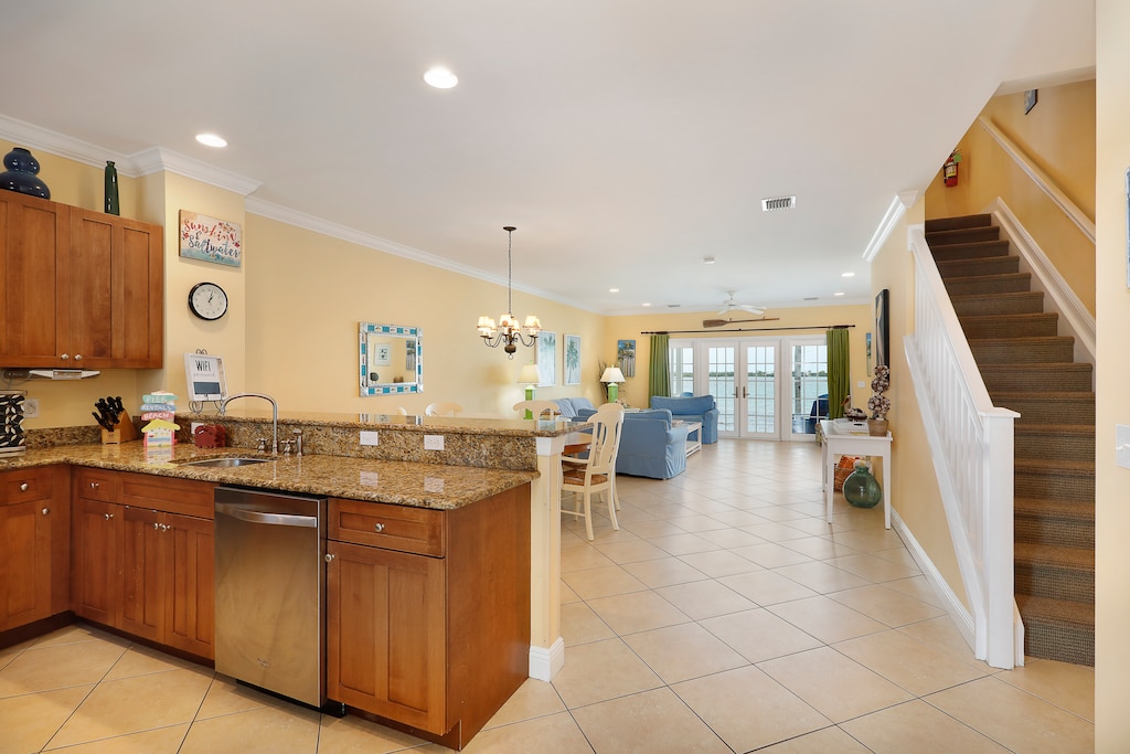 Spacious living area downstairs