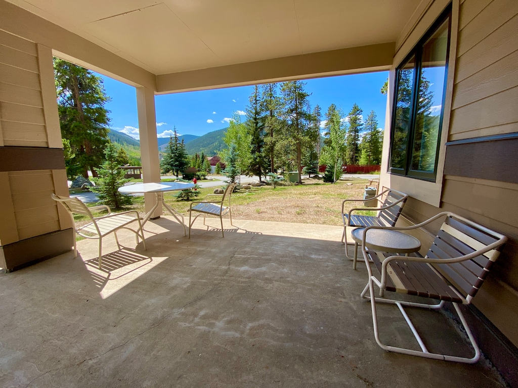 Spacious patio with mountain views #summer
